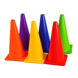 12 Inch Traffic Training Cones, 12 Pack Cones Sports Training Agility Plastic Safety Parking Cones, Agility Field Marker Cones for Soccer Basketball Football, Outdoor Sport Activity