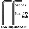 Allen .035 Inch 2pc Allen Wrench Micro Short Arm SAE