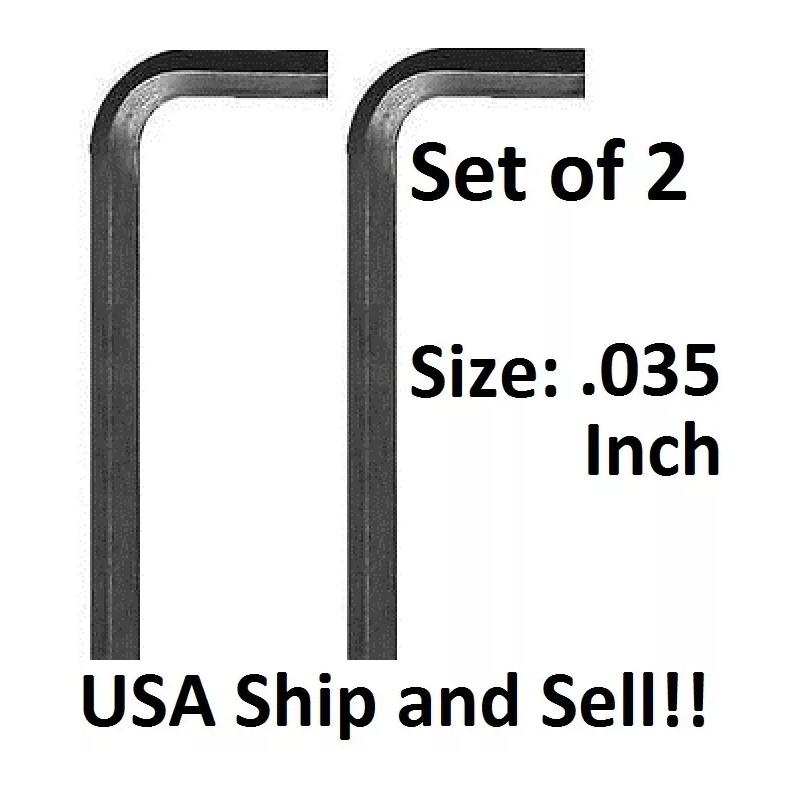 Allen .035 Inch 2pc Allen Wrench Micro Short Arm SAE