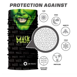 Skull Face Mask Bandanas, Neck Gaiter, Headwear, Magic Scarf, Headband for dust Sun Wind