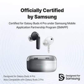 AZLA Max para Galaxy Buds 4 Pro y Galaxy Buds 3 Pro: almohadillas de repuesto con certificación SMAPP, puntas de silicona médica, superficie mate para