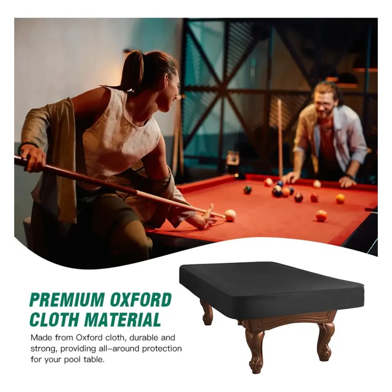 Funda Para Mesa De Billar, Tela De Buey, Diseño Negro