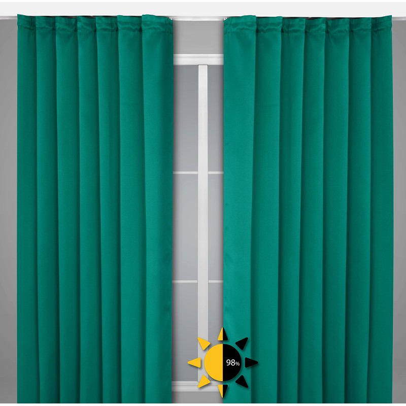 BEAUTEX Opaque Blackout Curtain with Ruffle Tape U-Band, Darkening, Choice