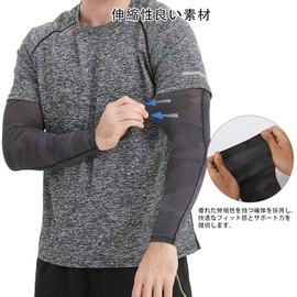 CUBATTY Arm Cover, Men's, Camouflage, Cool, Compression Arm Cover, UV Protection, UPF50+, Anti-Slip, Sweat Absorbent, Quick Drying, Airsoft Baseball, Golf, Running, Climbing, Biking, Fishing, Sports,