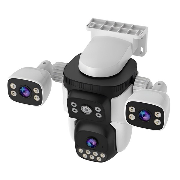 EVERSECU Triple Lens WiFi PTZ Security Camera, Three Cameras in