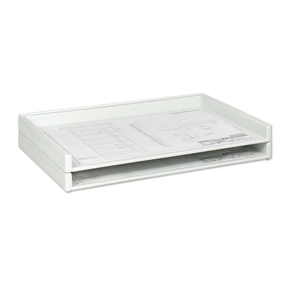 Safco Products 4897 Giant Stack Tray for 24" x 36" Documents, (Qty. 2), White