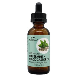 By Natures 100% Natural Peppermint + Black Castor Oil 2.0 Fl Oz (Pack of 1)