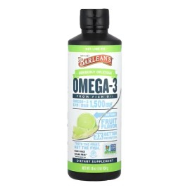 Omega 3 Líquido Barlean's Suplemento Sabor Limón 454g Sin Gluten