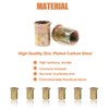 Keadic 100Pcs M8 Rivet Nuts Metric Zinc Plated Rivet Nut