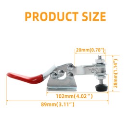 4Set Antislip Horizontal Quick Release Clamp 60lbs Holding 201A Capacity for Suitable for Toolbox, Door, Box, Trunk, Tractor Cover, Smoke Cover, Woodworking Fixture and Quick Release Pull Lock.