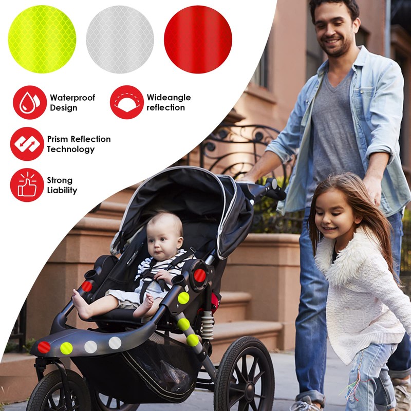 Abeillo 30 Pcs Warning Reflective Stickers Safety Reflective Sticker Night