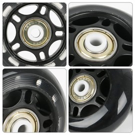 4Pcs 70mm*24mm Luggage Suitcase Replacement Wheels, Rubber Swivel Caster Wheels Bearings Repair Kits for Suitcase