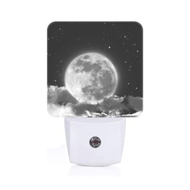 FSHVQKD Moon in Cloud Night Light,Plug-in Nightlights Auto Sensor Night Lamp Dusk to Dawn Lamp Home Decor for Nursery Children Girls Boys