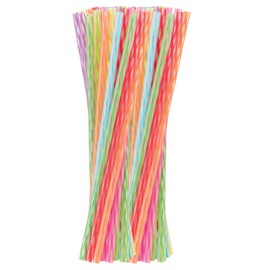 OGGI Set of 36 Twist Reusable Drinking Straws- Rainbow Straws, Reusable Straws Perfect for Preserving Jar Cups, Tumblers, & More, Eco-Friendly Plastic Straws, Includes Assorted Colors