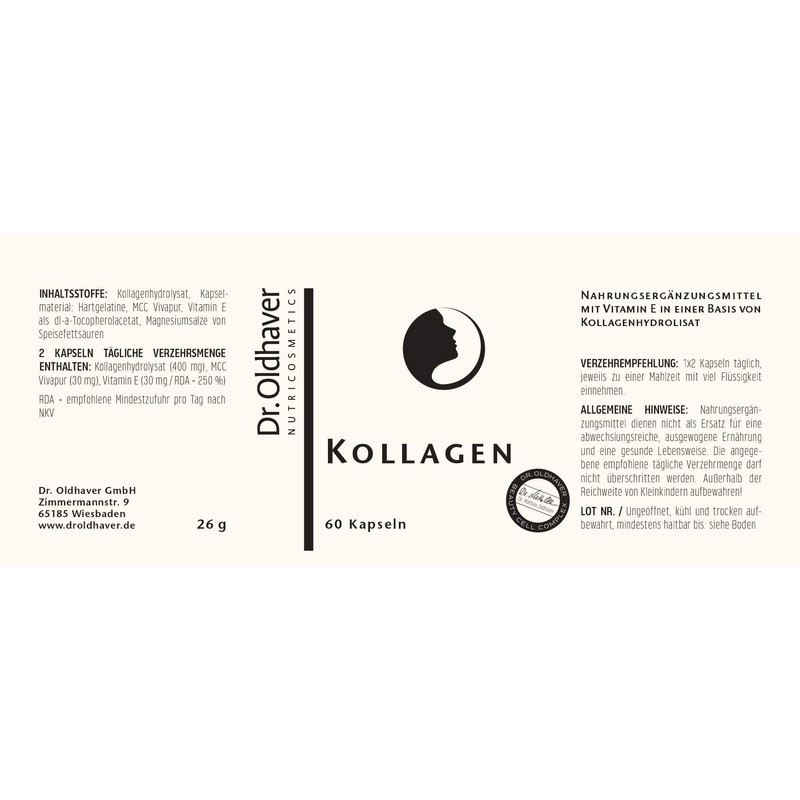 Dr. Oldhaver Collagen Capsules Made from Highly Available Collagen Hydrolysate