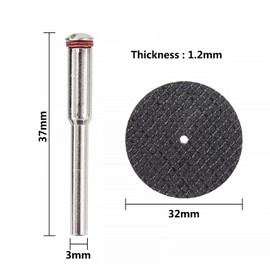ExcInter 32mm Resin Cutting Wheel Discs Rotary Tool 25Pcs Cutting Disc & 1Pcs Mandrel for Rotary Tool