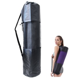 ANATMAN Yoga Lightweight Mat Case Bag Yoga Mat Bag Black (Large)