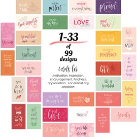Motivational Cards 99 Pcs 2"X3,5" Bussiness Card Size Unique Note Cards for Inspiration Kindness Encouragement Postcards For Kids From Teacher Thinking Of You Cards Blank Greeting Cards Assortment Box