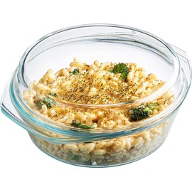 Simax Casserole Dish with Lid, 1.5 Quart Round Glass Casserole Dishes for Oven with Lid and Handles, Baking Dishes for Oven, Covered Bowl for Cooking, Baking, Serving, Microwave, Dishwasher, and Oven Safe Cookware