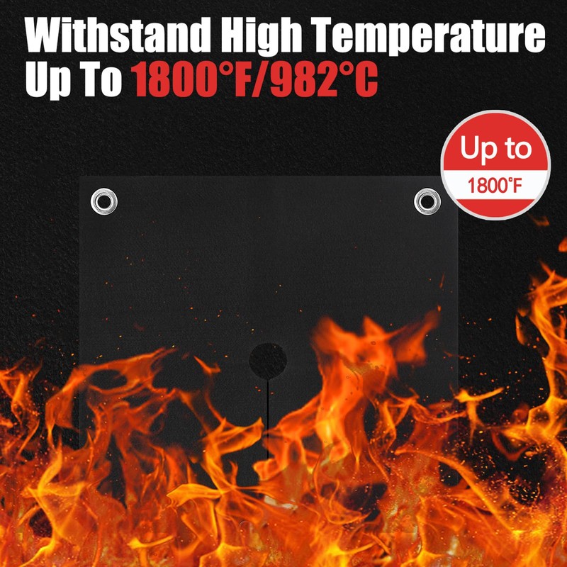 1/5"(5mm) Welding Blanket Fireproof, 12''x12'' Thickened Heat Shield Welding Pad,