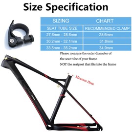 YHT Bike Seat Post Clamp,Bicycle Quick Release Seatpost Collar,Aluminum Alloy Bike Seatpost Accessories for Road Bike,Mountain Bike,MTB(Black,31.8mm)