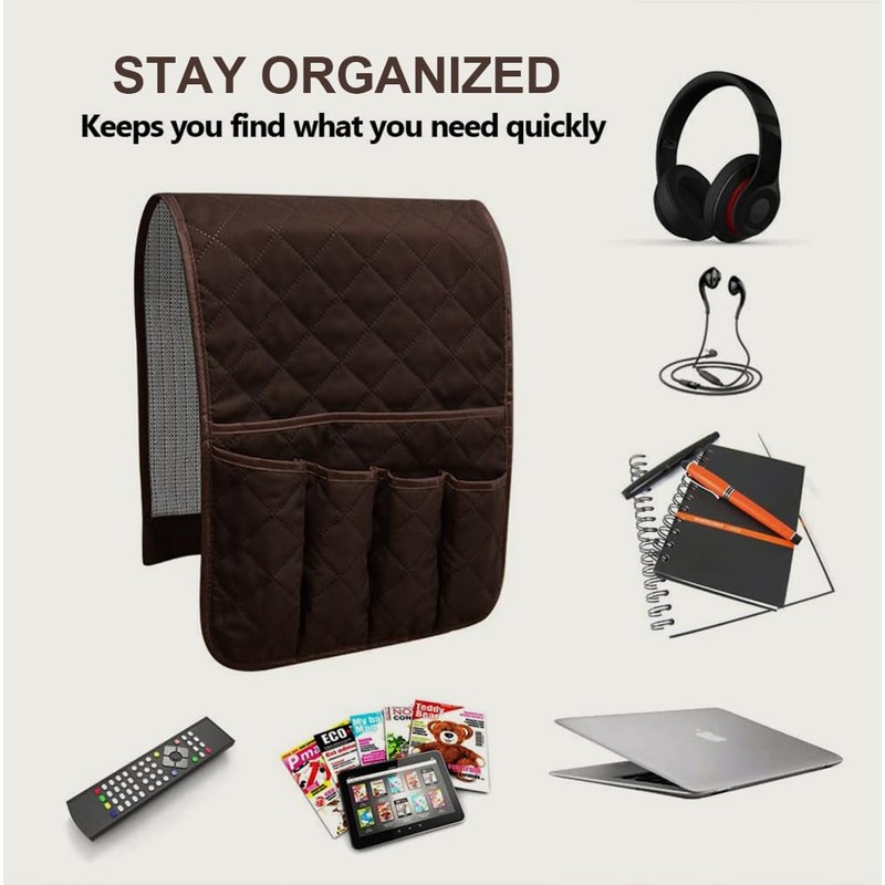 Vivva Sofa Armrest Organizer, Remote Control Holder for Recliner Couch,