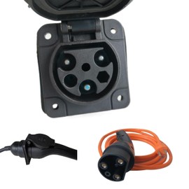 JOEEGO Charging Power Cord Assembly Fits for Evolution EV Golf Carts, UL Listed, Replaces OEM# 2.04.0620 (Orange 10ft)