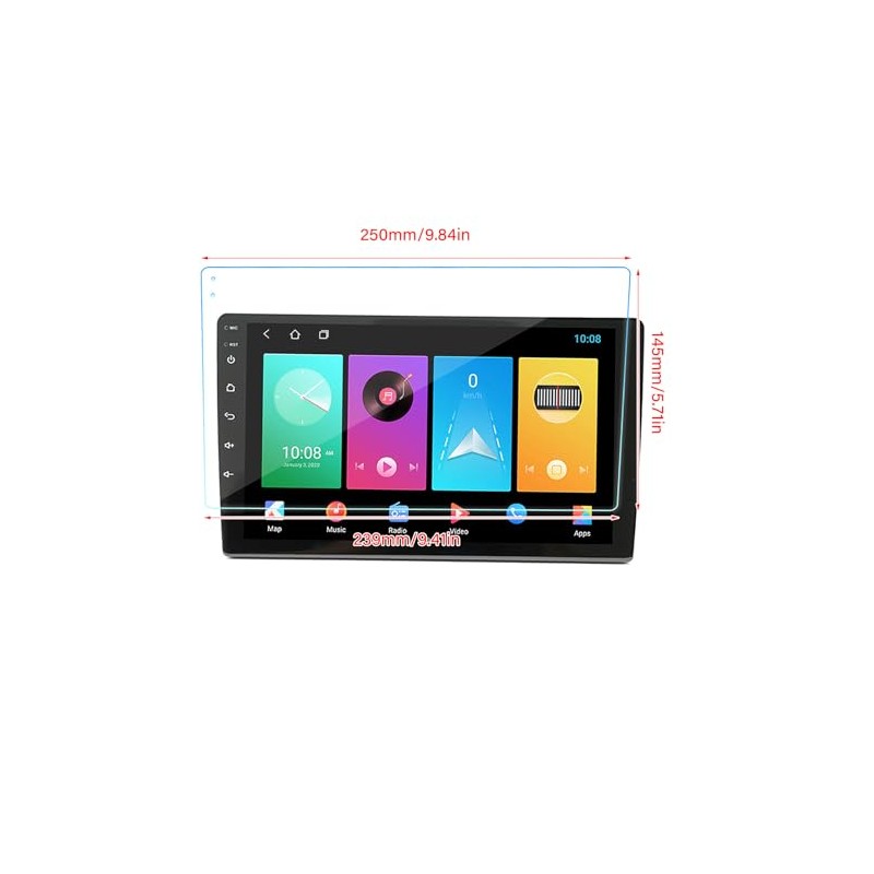 Navigation Screen Protector Anti-Glare Anti-Fingerprint Central Control Navigation Tempered Film