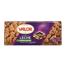 Valor Chocolate Bars Milk with Hazelnuts (Pack of 10)
