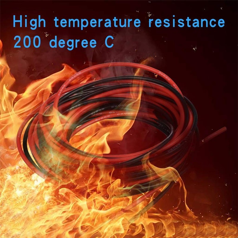 BNTECHGO 22 Gauge Silicone Wire red and Black Each 10ft