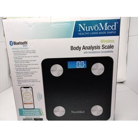 NUVO MED BODY ANALYSIS SMART SCALE BLUETOOTH SMARTPHONE COMPATIBILITY. NEW