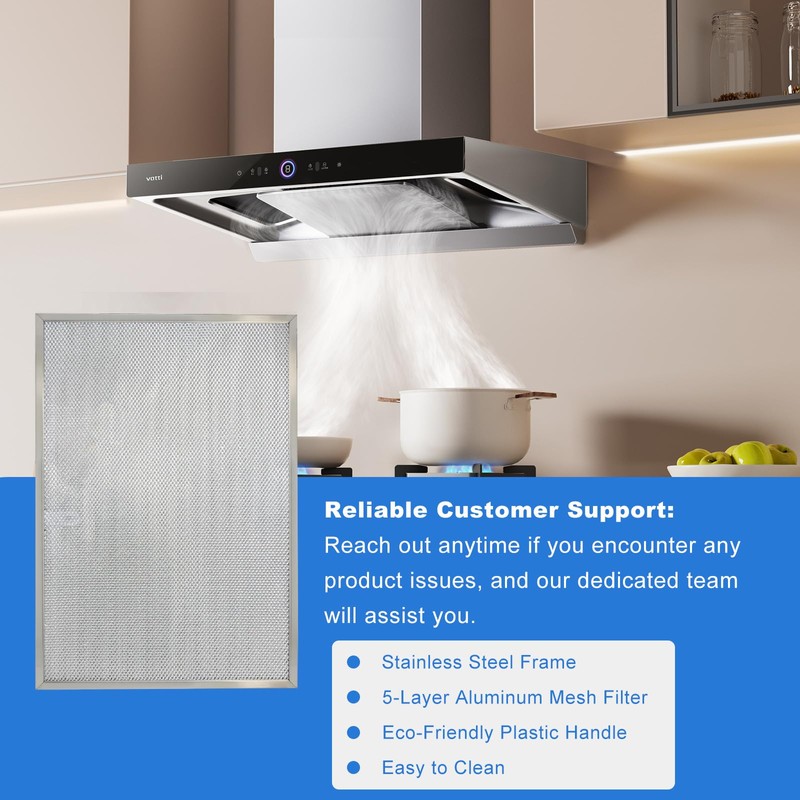 2 Pack-BPS1FA36 Range Hood Filter Upgraded Stainless Steel Frame 11-3/4"