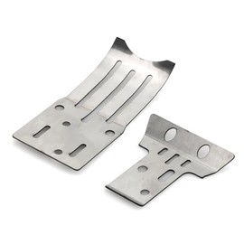 Palumma Stainless Steel Chassis Armor Protector Guard Compatible with Tamiya BB01 BBX BB-01 1/10 RC, Protective Armour Front and Rear