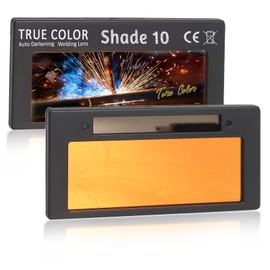 Auto Darkening Welding Lens, Shade 10 True Color Welding Lens Gold 2x4 1/4 Welding Lense for Sugar Scoop Welding Hood or Pancake Welding Hood