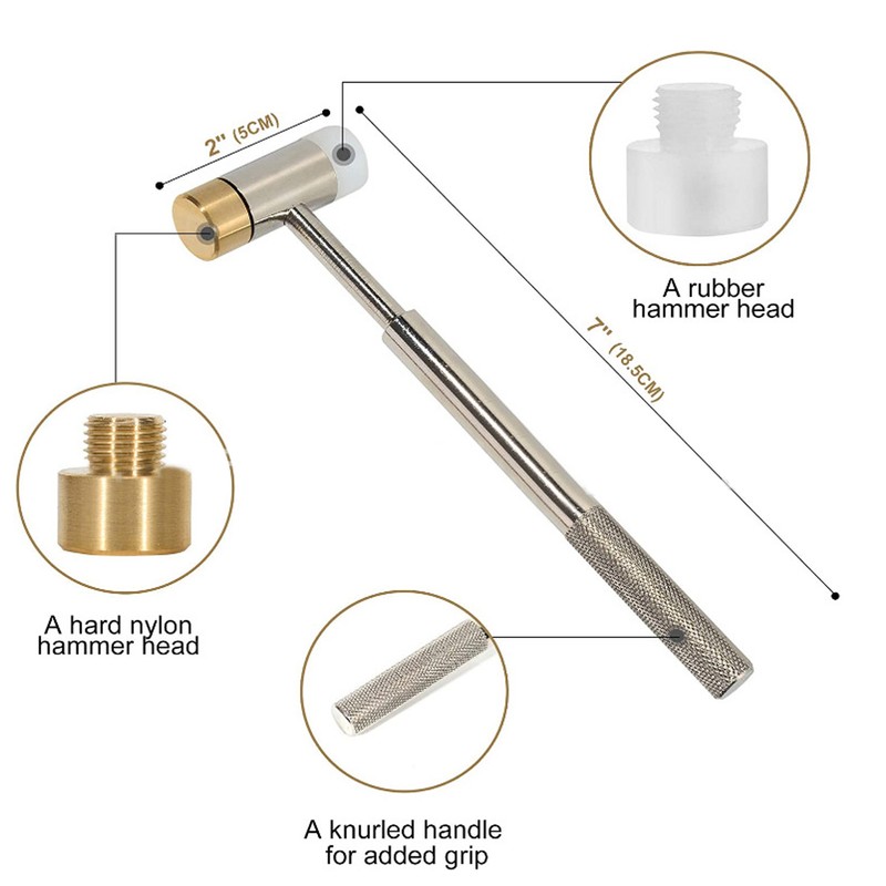 Brass Punch Set Porous Structure Detachable Ends 8 Different Sizes