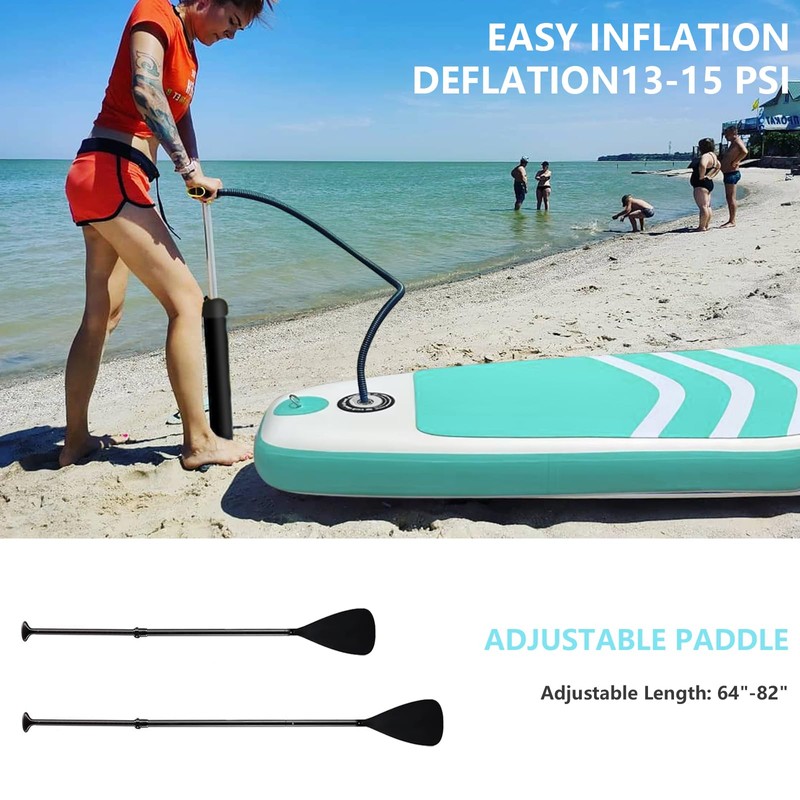 Hmtaolife Inflatable Stand Up Paddle Board, Inflatable SUP with Paddle