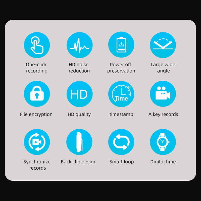 Voice Recorder Watch One Click Recording AI Intelligent HD Noise