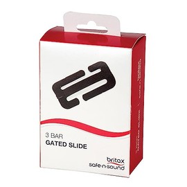 Britax Safe-N-Sound 3 Bar Gated Slide Buckle, Durable Seatbelt Slippage Prevention for Tighter Seat Belt Installation, Black, (0283)