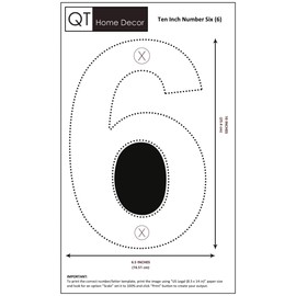 QT Modern House Number - EXTRA LARGE 10 Inch - Brushed Stainless Steel (Number 6 Six / 9 Nine), Floating Appearance, Easy to install and made of solid 304