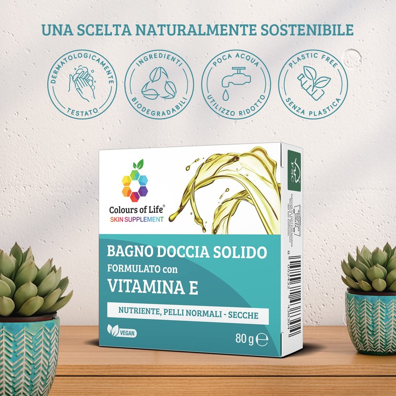 Colours of Life Skin Supplement - Solid Bodywash Vitamin E,
