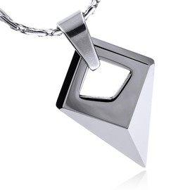 Napist NPN147 Men's Necklace, Tungsten 316L, Surgical Stainless Steel, Hypoallergenic, Tungsten, No Gemstone