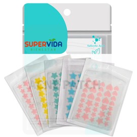 180 parches para el acné en forma de estrella y corazón en 5 colores y 2 tamaños! 180 parches para acné. Parches hidrocoloides absorbentes para tratar la erupción de acné y espinillas para el cuidado de la piel. Funciona para todo tipo de piel. Material 