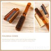 FOMIYES 2pcs Travel Folding Comb Portable Hair Brush for Men