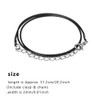 BHAHAI 30 PCS Black Necklace Cord with Lobster Clasp Waxed