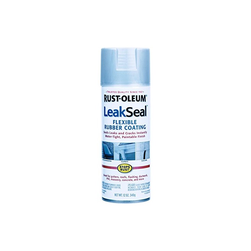 Rust-Oleum 267972 LeakSeal Flexible Rubber Coating Spray, 12 oz, Aluminum