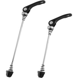 Fahrrad Schnellspanner Set 2 Stück, Ultraleicht, Schwarz, für Vorder- und Hinterrad, Kompatibel mit Mountainbike und Rennrad, Aus Robuster Aluminiumlegierung, Einfache Montage, 140mm/180mm
