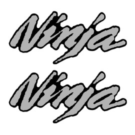Motorcycle Flat Plain Bike Decal Sticker Compatible with Kawasaki Ninja ZX6R ZX10R ZX12R ZX14R 300 400 650 1000,2 Pack (Grey)