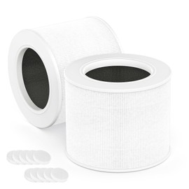 2-Pack Core mini Replacement Filter Compatible with LEVOIT Core Mini Air Purifier, Core Mini-P, 3-in-1 H13 Grade True HEPA Replacement Filter