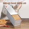 CURTA 2 Pack Pullman Loaf Pan with Lid, 2.2 lb
