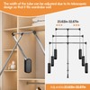 Tcatec Pull Down Closet Rod 23.62-32.67 Inch Adjustable Pull Down